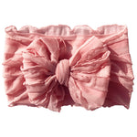Oversize Lace Bow Baby Headband Wide Soft Flower Silk Hairband for Girl Headwear Children Bow Knot Turban Newbor Infant Headwrap