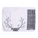 Monthly Personalized Milestones Microfiber Fleece Baby Blanket