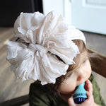 Oversize Lace Bow Baby Headband Wide Soft Flower Silk Hairband for Girl Headwear Children Bow Knot Turban Newbor Infant Headwrap
