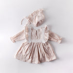 Autumn Girls Baby Birthday Romper Fashion Cotton Long-sleeved One-piece Skirt Rompers Hat Princess Toddler Kids Clothes Outfits