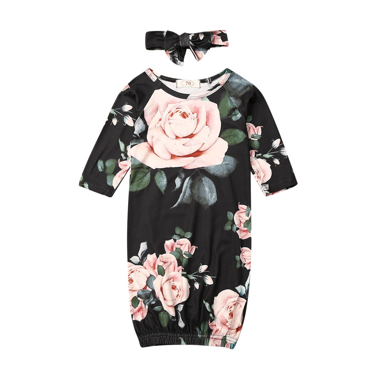Infant Baby Sleeping Bag Newborn Blanket Swaddle Wrap Gown Floral Outfits 0-9M