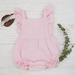 Linen Flutter Sleeve Playsuit