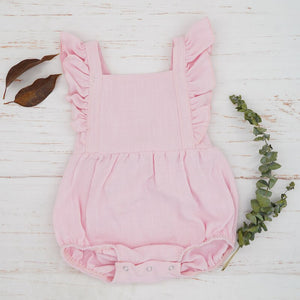 Linen Flutter Sleeve Playsuit