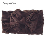 Oversize Lace Bow Baby Headband Wide Soft Flower Silk Hairband for Girl Headwear Children Bow Knot Turban Newbor Infant Headwrap