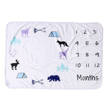 Monthly Personalized Milestones Microfiber Fleece Baby Blanket