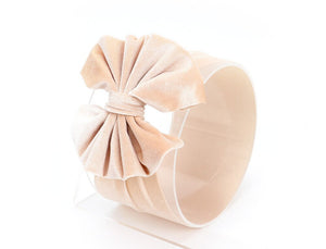 Newborn Velet Bow Children Hairband Oversized Bow Knot Baby Girls Headband Infant Kids Hair Accessory Girls Supper Wide Turban