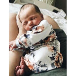 Newborn Infant Baby Girl Floral Sleepwear Pajamas Robe Gown Cotton Clothes 0-24M