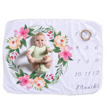 Monthly Personalized Milestones Microfiber Fleece Baby Blanket