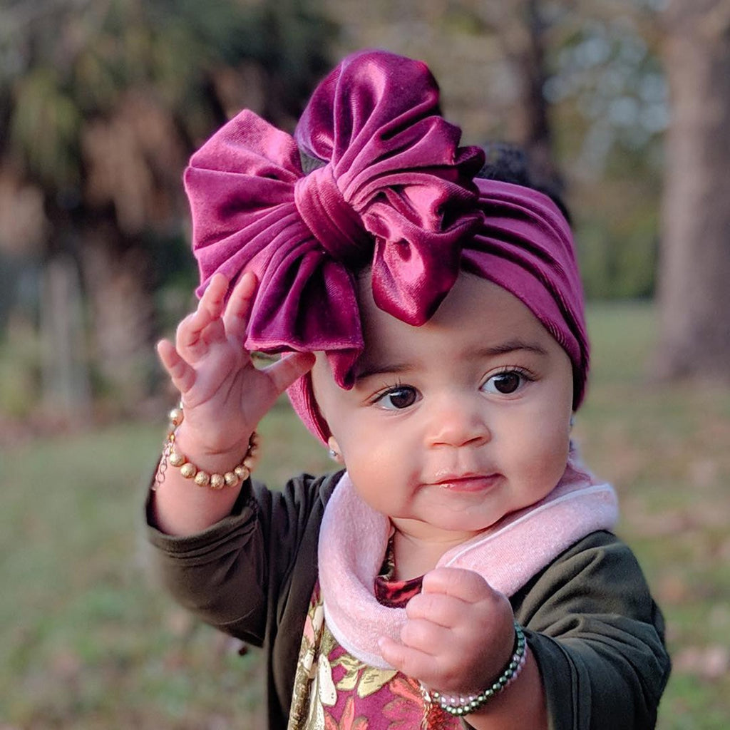 Newborn Velet Bow Children Hairband Oversized Bow Knot Baby Girls Headband Infant Kids Hair Accessory Girls Supper Wide Turban