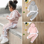 Toddler Kids Baby Girls Zipper Tops Coat+Pants Tracksuit Sportswear 2PCS Set