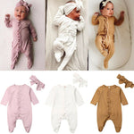 Newborn Infant Baby Boy Girl 0-12M Kids Cotton Romper Jumpsuit Clothes Outfit