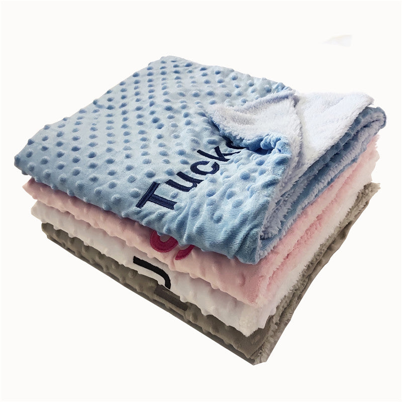 Baby Blanket & Swaddling Newborn Thermal Soft Fleece Blanket Solid Bedding Set Cotton Quilt