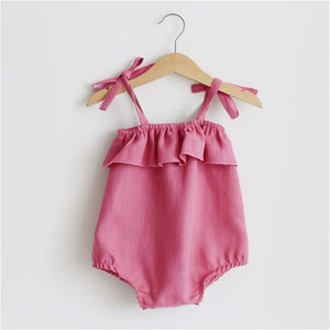 Summer Baby Girl Bodysuit Princess Newborn Baby Clothes For 0-2Y Girls Sleeveless Jumpsuit Kids Baby Outfits Headband