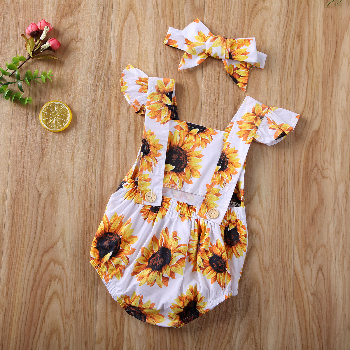 0-24M Flower Newborn Infant Baby Girl Rompers Ruffles Sunsuit Jumpsuit Summer Baby Girls Costumes