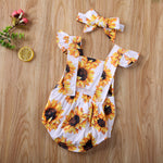 0-24M Flower Newborn Infant Baby Girl Rompers Ruffles Sunsuit Jumpsuit Summer Baby Girls Costumes