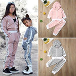 Toddler Kids Baby Girls Zipper Tops Coat+Pants Tracksuit Sportswear 2PCS Set
