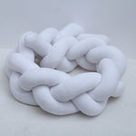 Nordic Style Plush Stuffer Long Knotted Braid Pillow Baby Crib Bumper Cushion Set Baby Room Decoration Gift Plush Knot Pillow