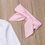 Pudcoco Girl Set 0-24M 3pcs Baby Girls Romper+Long Pants+Headband Cute Outfits Toddler Kid Clothing Set