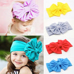 Newborn Infant Baby Girl Bow-not Headband Toddler Cotton Solid 6 Styles Cute Hair Band Accessories Headwear Head Wrap Pudcoco
