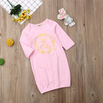 PUDCOCO Newest Baby Girl Flower Swaddle Wrap Blanket Long Sleeve Sleeping Bag Pajamas Sleepwear & Robes +Headband Set 0-24M