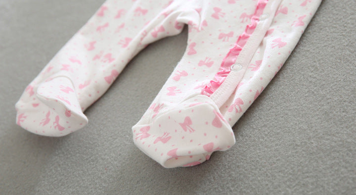 Spring Autumn Cute Ruffle Flower Full Sleeves Girls Rompers + Cap Princess Overalls Baby Jumpsuit Infant Outfit Kids Child Cloth