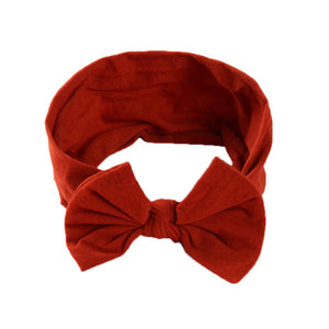 Soft  Baby Bows Turban Knotted Bow Baby Headband Nylon Head Wraps Infant Hair Accessories 27 Colors for Baby Girls  JFNY069