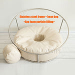 Posing Donut Bean Bag Backdrop Stand Photo Shoot For Newborn Photography Props Baby Photoshoot Beanbag Fotografia Accessories