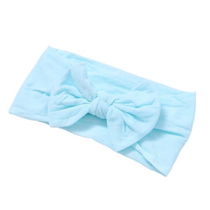Soft  Baby Bows Turban Knotted Bow Baby Headband Nylon Head Wraps Infant Hair Accessories 27 Colors for Baby Girls  JFNY069