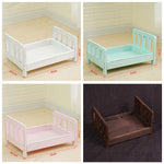 Posing Wood Bed For Newborn Photography Props Photo Flokati Shoot Studio Accessories Baby Fotografia Photoshoot Wool Baskets