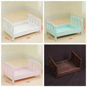 Posing Wood Bed For Newborn Photography Props Photo Flokati Shoot Studio Accessories Baby Fotografia Photoshoot Wool Baskets