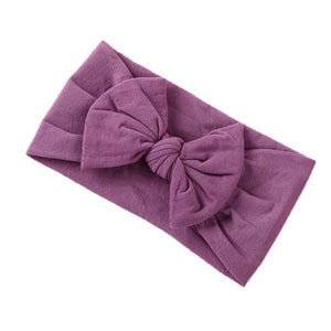 Soft  Baby Bows Turban Knotted Bow Baby Headband Nylon Head Wraps Infant Hair Accessories 27 Colors for Baby Girls  JFNY069