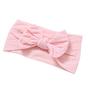 Soft  Baby Bows Turban Knotted Bow Baby Headband Nylon Head Wraps Infant Hair Accessories 27 Colors for Baby Girls  JFNY069