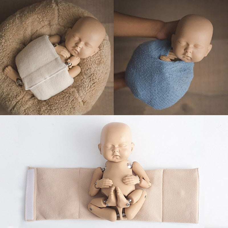 Newborn Photography Wraps Studio Photo Accessories Baby Shaped Wrap Cloth Binder Auxiliary Props Adjustable Posing Belt
