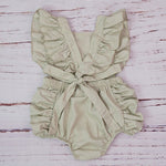 New Baby Clothes Summer Bubble Bow Tie Ruffle Linen Romper Jumpsuit For Boys Girls Newborn Toddler Kids Boutique Infantil Roupa