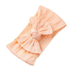 Wide Baby Nylon Newborn Headband Knotted Bow Hair Band Braid Bows Baby Hair Accessories for Infants 27 Colors JFNY099