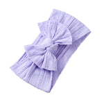 Wide Baby Nylon Newborn Headband Knotted Bow Hair Band Braid Bows Baby Hair Accessories for Infants 27 Colors JFNY099