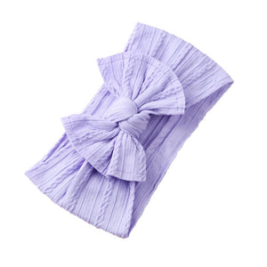 Wide Baby Nylon Newborn Headband Knotted Bow Hair Band Braid Bows Baby Hair Accessories for Infants 27 Colors JFNY099