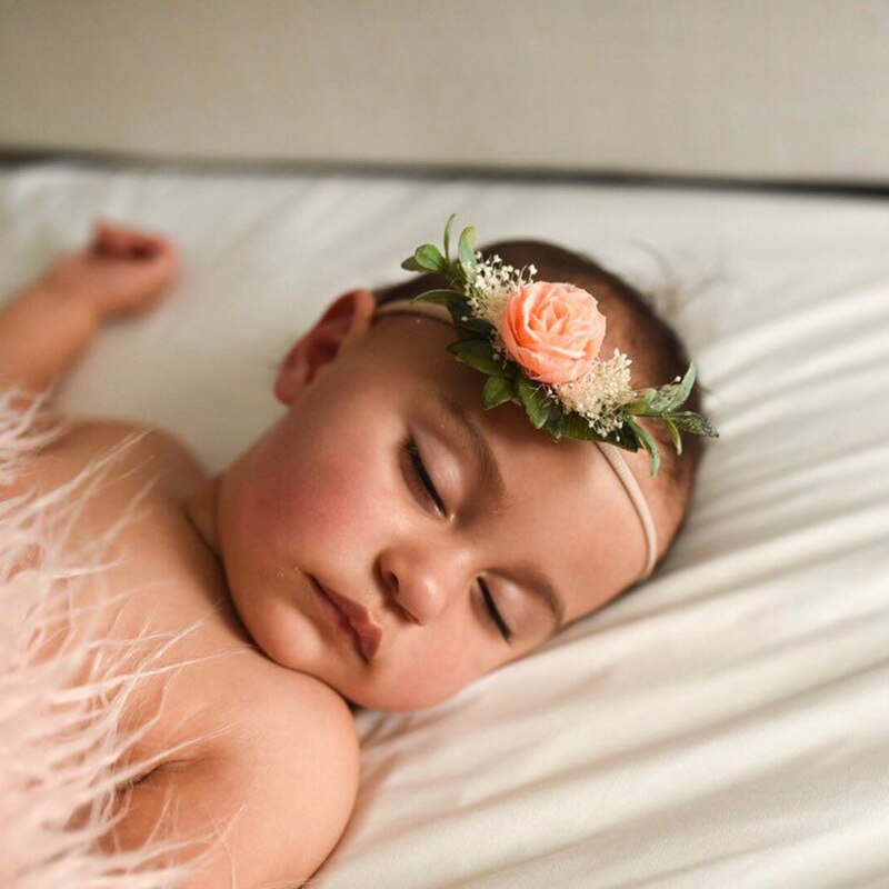 Newborn Nylon Flower Headbands Infant Seaside Headwear Baby Tieback Bunny Headband Girls Flower Crown Eater Bunny Bebes Turban