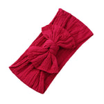 Wide Baby Nylon Newborn Headband Knotted Bow Hair Band Braid Bows Baby Hair Accessories for Infants 27 Colors JFNY099