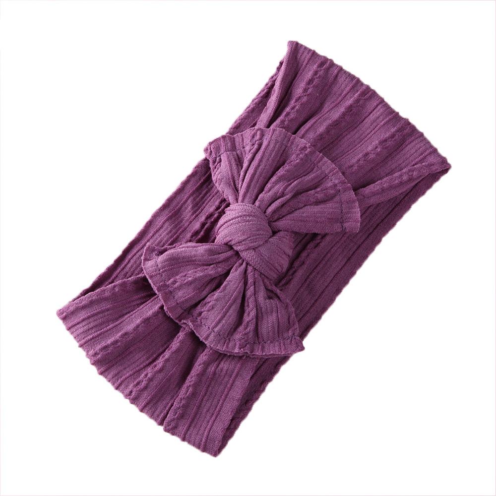 Wide Baby Nylon Newborn Headband Knotted Bow Hair Band Braid Bows Baby Hair Accessories for Infants 27 Colors JFNY099
