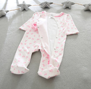 Spring Autumn Cute Ruffle Flower Full Sleeves Girls Rompers + Cap Princess Overalls Baby Jumpsuit Infant Outfit Kids Child Cloth