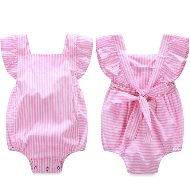Children Pink Princess Bodysuit Baby Girl Clothes Bodysuit Jumpsuit Outfits Sunsuit 0-18M