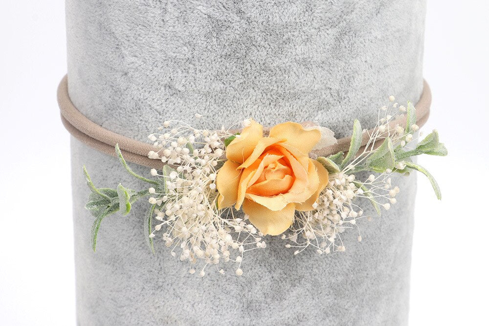 Newborn Nylon Flower Headbands Infant Seaside Headwear Baby Tieback Bunny Headband Girls Flower Crown Eater Bunny Bebes Turban