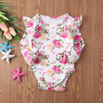 Fashion 2018 Cute Infant Newborn Baby Girl Floral Romper Ruffles Jumpsuit Outfits Clothes
