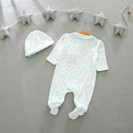 Spring Autumn Cute Ruffle Flower Full Sleeves Girls Rompers + Cap Princess Overalls Baby Jumpsuit Infant Outfit Kids Child Cloth