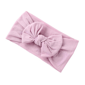 Soft  Baby Bows Turban Knotted Bow Baby Headband Nylon Head Wraps Infant Hair Accessories 27 Colors for Baby Girls  JFNY069