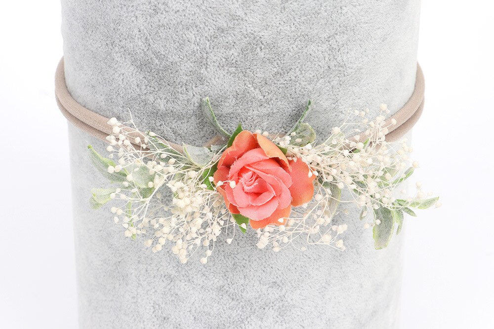 Newborn Nylon Flower Headbands Infant Seaside Headwear Baby Tieback Bunny Headband Girls Flower Crown Eater Bunny Bebes Turban