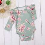 Shabby Chic Long-sleeve Floral Onesie