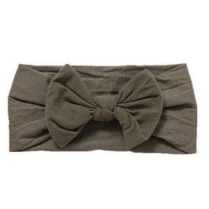 Soft  Baby Bows Turban Knotted Bow Baby Headband Nylon Head Wraps Infant Hair Accessories 27 Colors for Baby Girls  JFNY069
