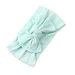 Wide Baby Nylon Newborn Headband Knotted Bow Hair Band Braid Bows Baby Hair Accessories for Infants 27 Colors JFNY099